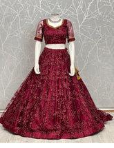 Maroon Heavy  lehenga